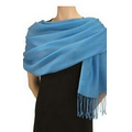 Cornflower Blue Mercerized Wool Pashmina